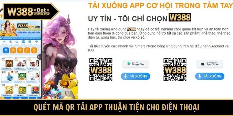 Quét mã QR tải app thuận tiện cho điện thoại