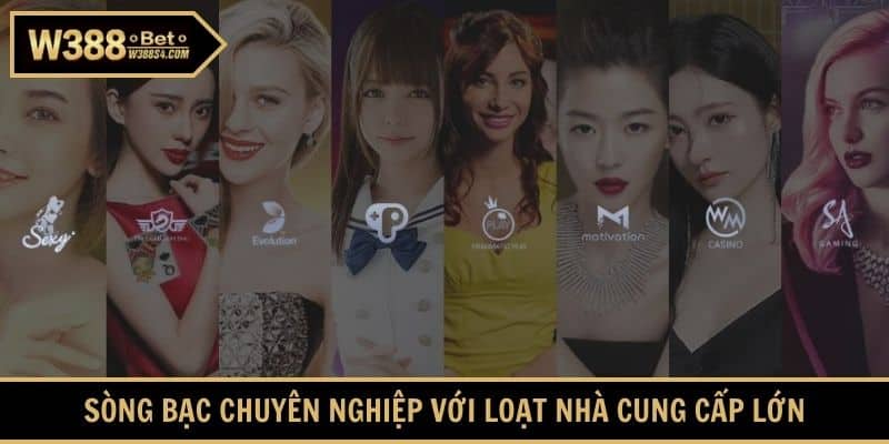 Sòng bạc chuyên nghiệp với loạt nhà cung cấp lớn